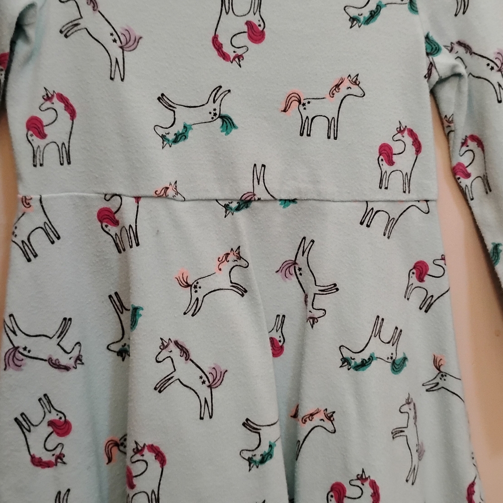 Cat & Jack Kids Casual Dress - Mint with Unicorn Print